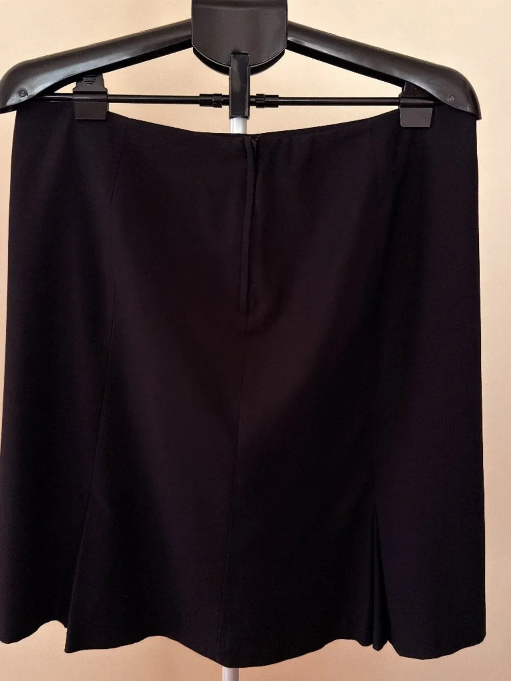 H&M Black Lined Skirt w/Four Kick Pleats - Size 14